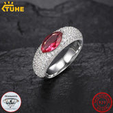 Unisex VVS1 Moissanite 925 Silver Hip Hop Jewelry Classic Men For Woman Rings Rock Hip Hop Jewelry Gift - Xprespick